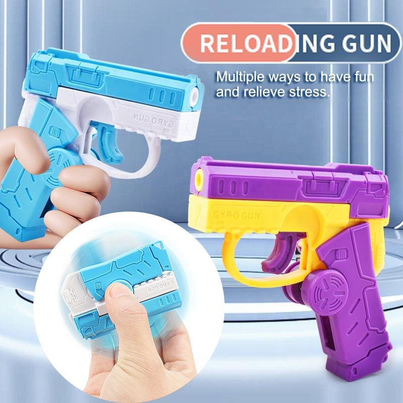 Cosplay Props - 2 in 1 変形フィジェットスピナートイガン 子供用 抗ストレスハンドスピナー