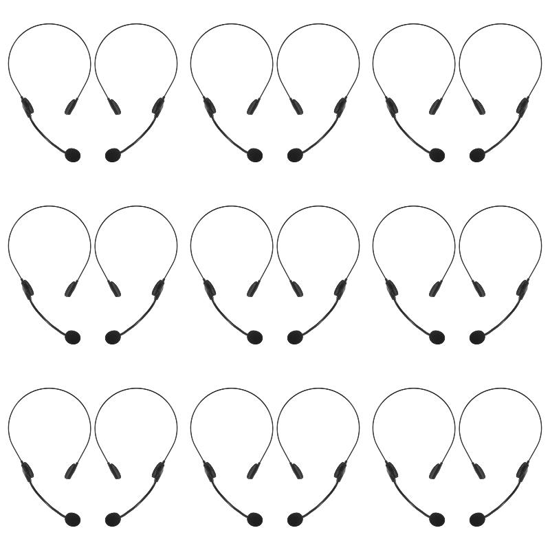 Prop For Cosplay - 9パックX(2個入り) コスプレヘッドフォンアクセサリー フェイクマイクヘッドフォン ロックスター歌手用装飾 ハロウィン小道具用