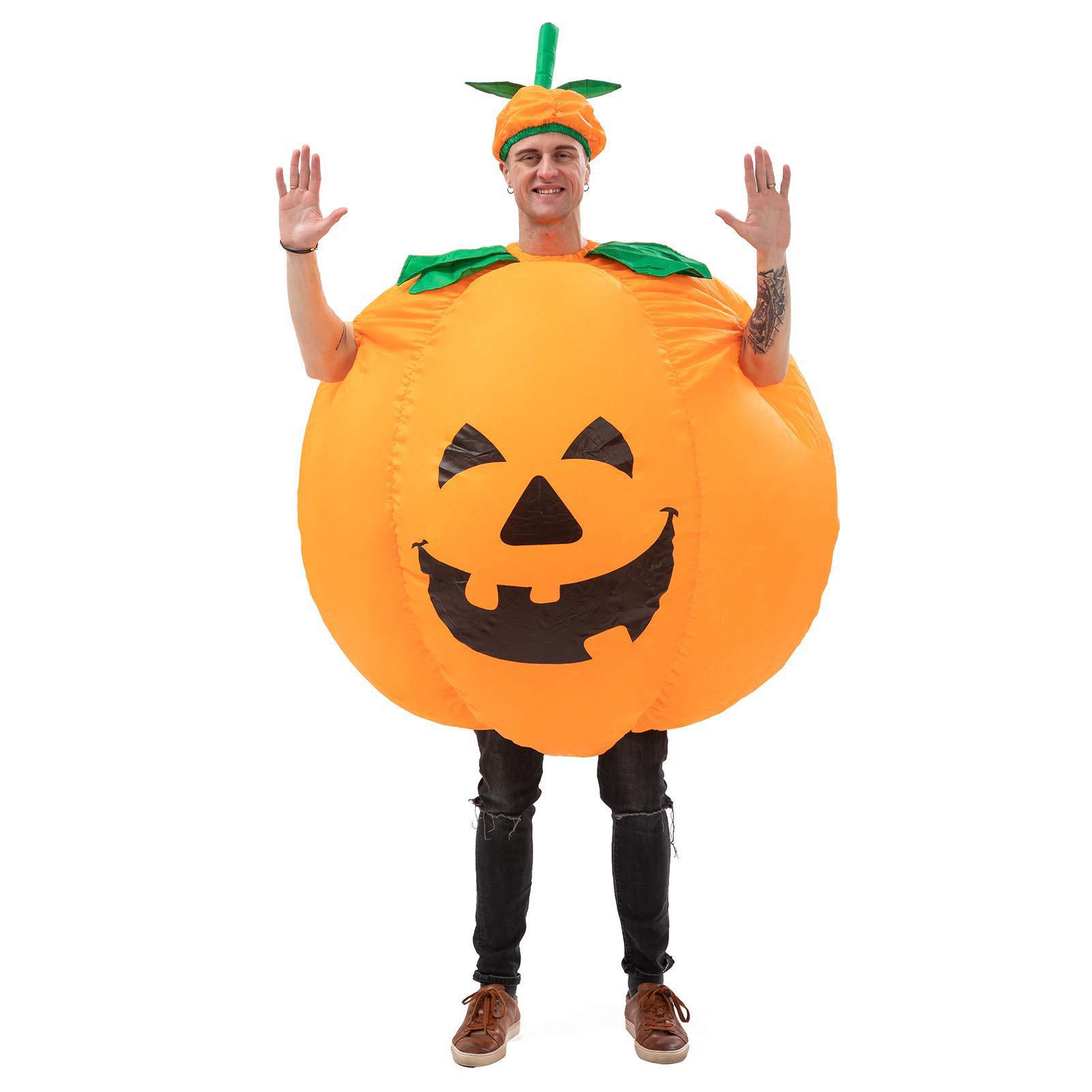 Prop For Cosplay - かぼちゃの着ぐるみ、収穫祭、膨らませて着る衣装、ハロウィンパーティー、コスプレ衣装、面白いパフォーマンス用小道具