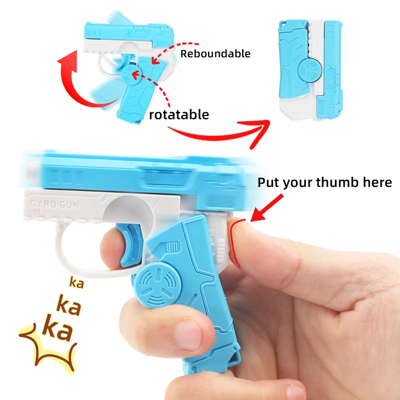 2 in 1 変形フィジェットスピナートイガン 子供用 抗ス - Cosplay Props のレビューと価格