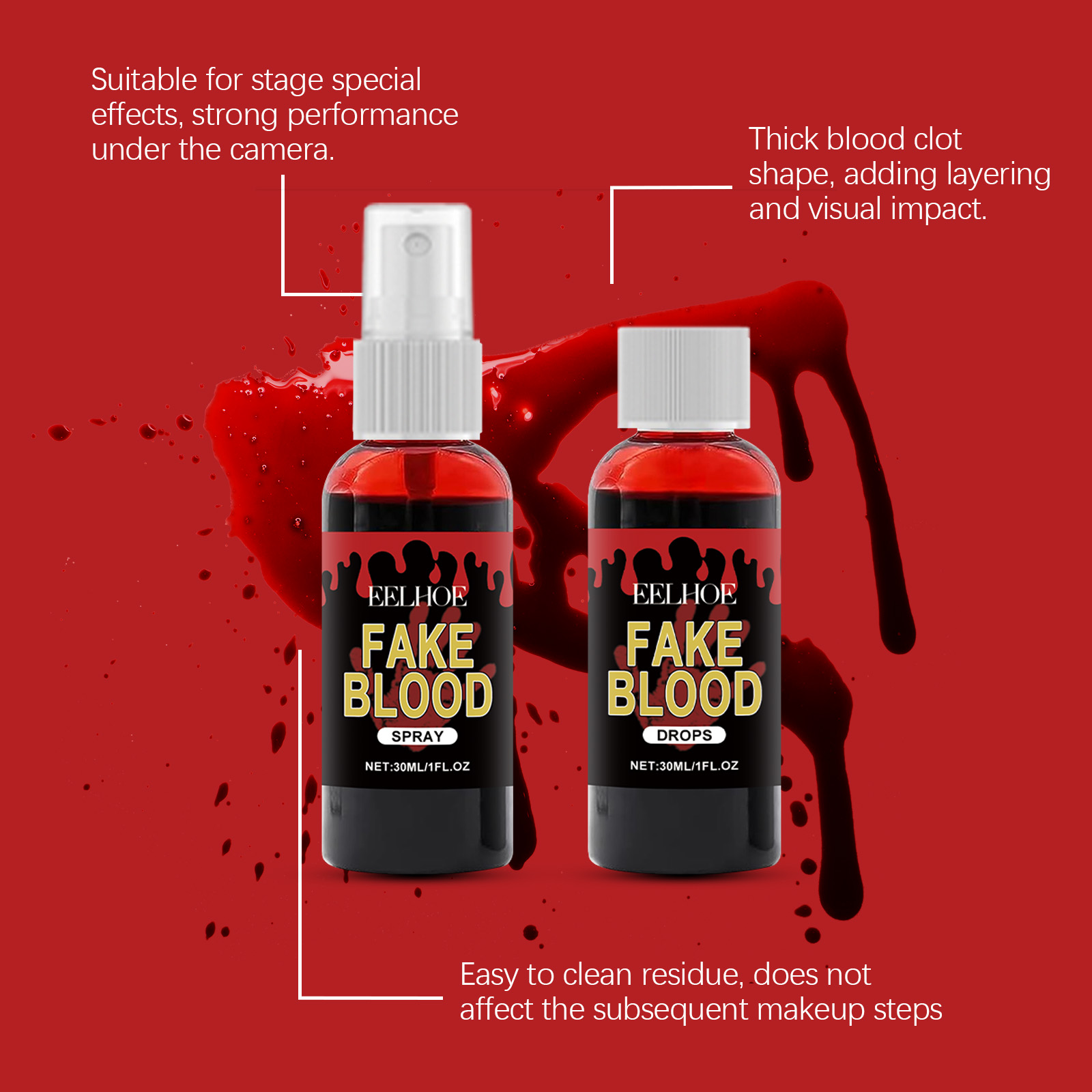 プロフェッショナルなハロウィン用フェイクブラッドスプレー、凝 - Cosplay Prop Paint のレビューと価格